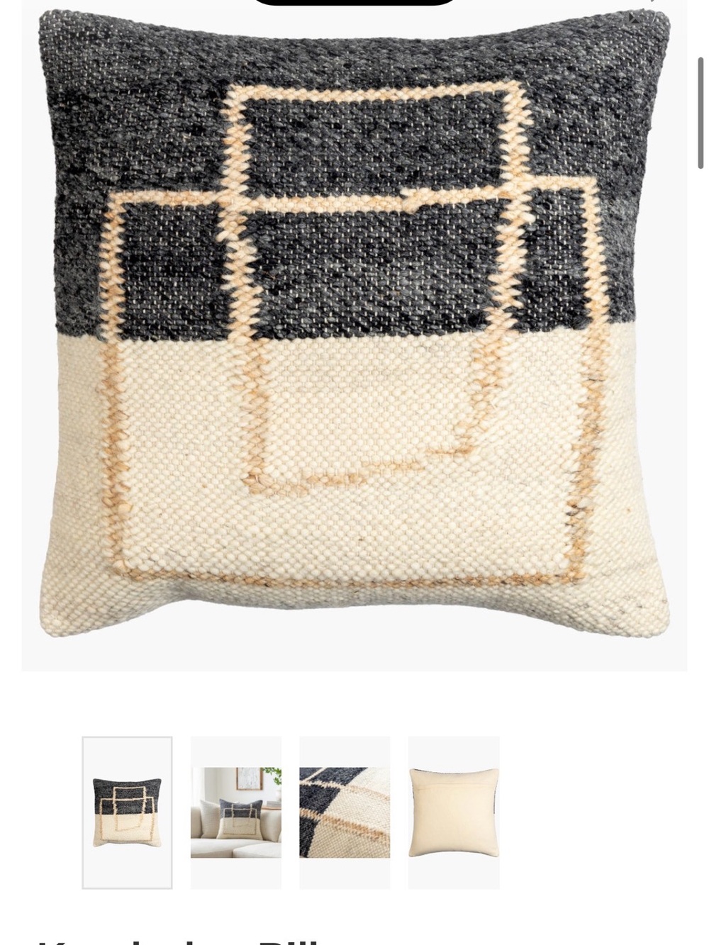 All Modern Surya wool pillow cover NWT